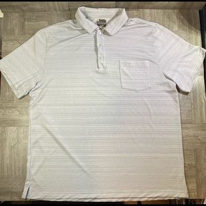 Greg Norman Mens XXL 2XL Tasso Elba Play Dry Gray Golf Polo Shirt Shark Logo